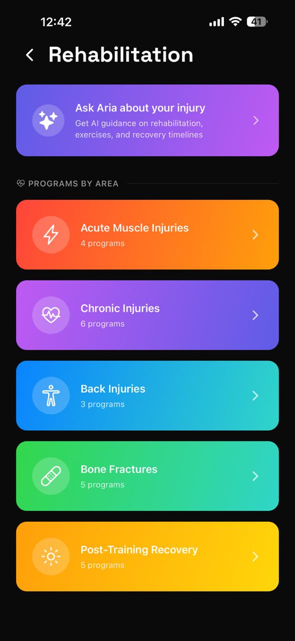 Rehabilitation programs